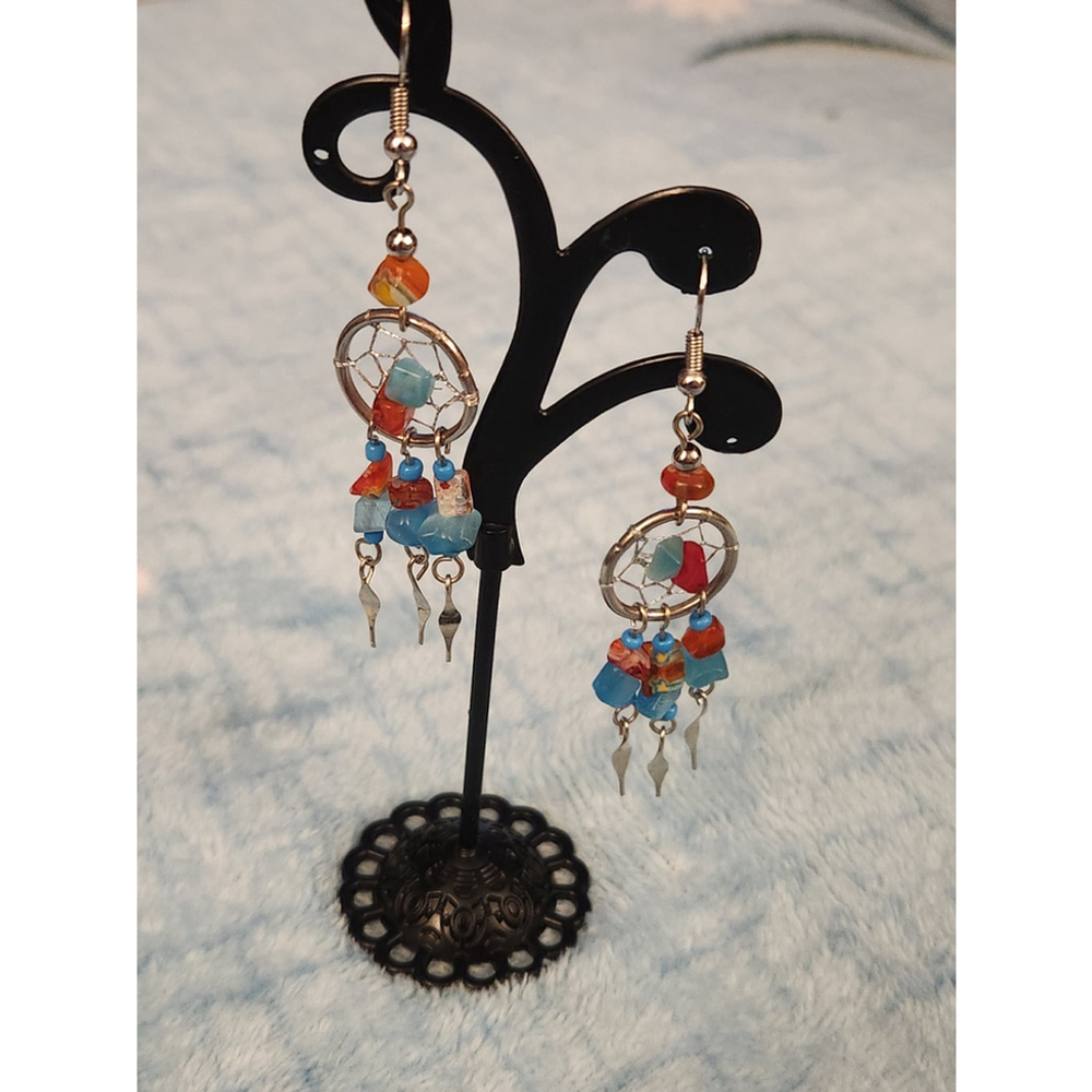 Spirit of Nature Dreamcatcher Earrings Multi-color